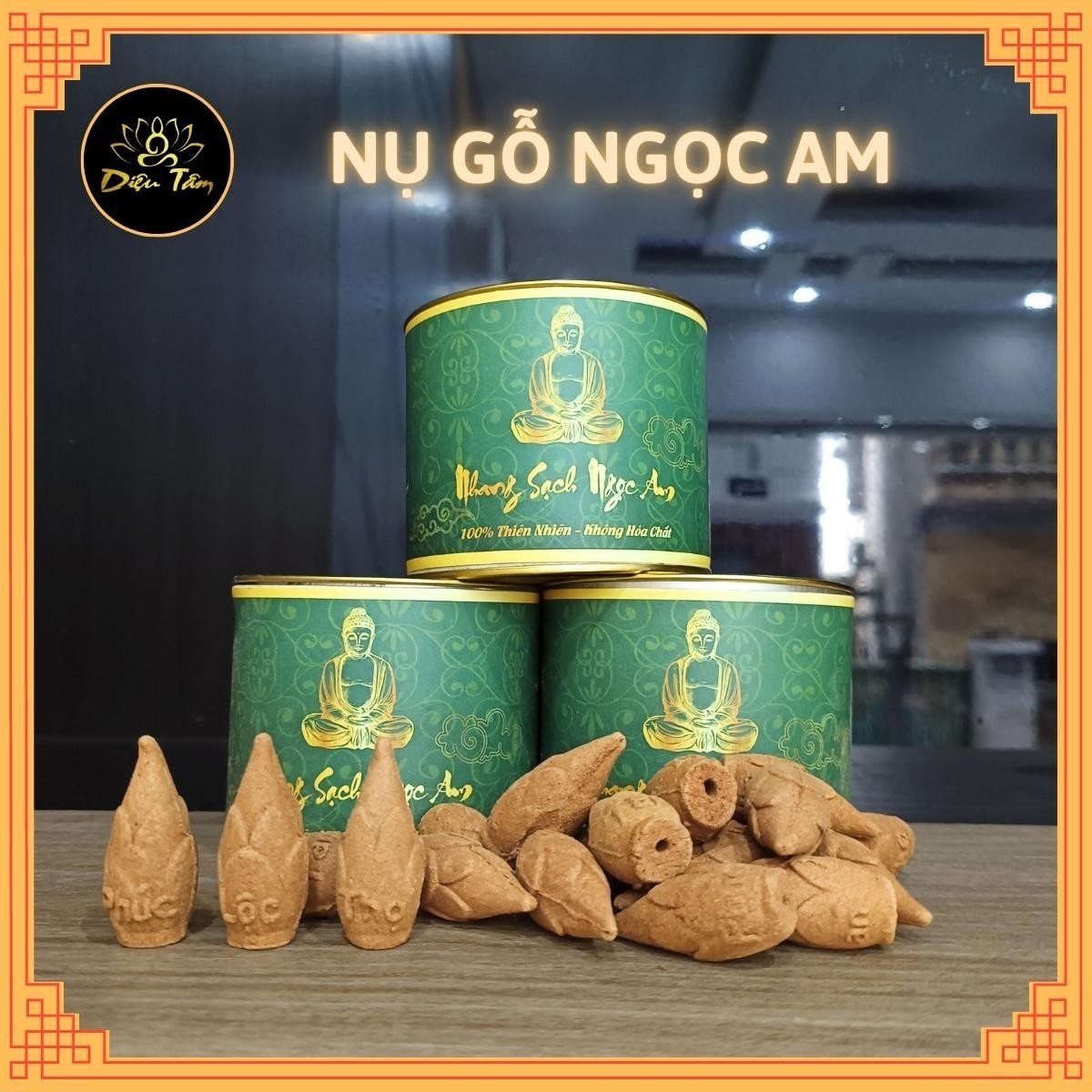 Nụ gỗ ngọc am sạch xông nhà tẩy uế dùng cho thác khói trầm hương, lư xông trầm hương đồ thờ cúng phong thủy - Nụ ngọc am