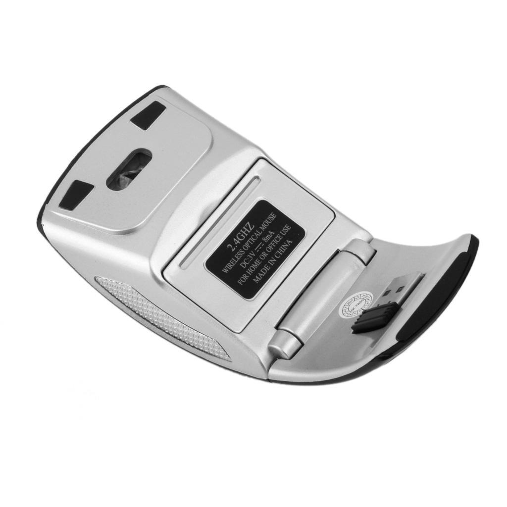 2Pcs 2.4 GHz Wireless Foldable Folding Arch Laptop Optical Mouse USB Mice