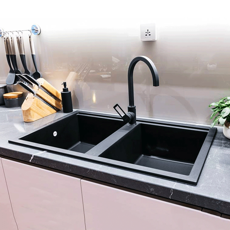Chậu Rửa Đá Granite Nano Malloca NERO K-50040 - Đen