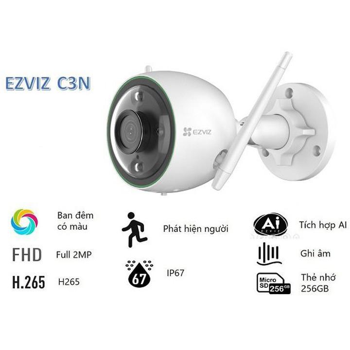 Camera IP Wifi ngoài trời EZVIZ C3N 2MP 1080P hàng chính hãng Nhà An Toàn