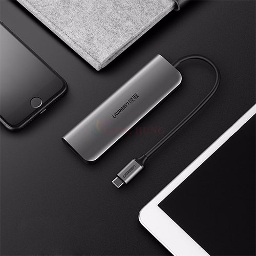 Cổng chuyển đổi Ugreen 6-in-1 USB-C Multifunctional Adapter CM136 80132 - Hàng chính hãng