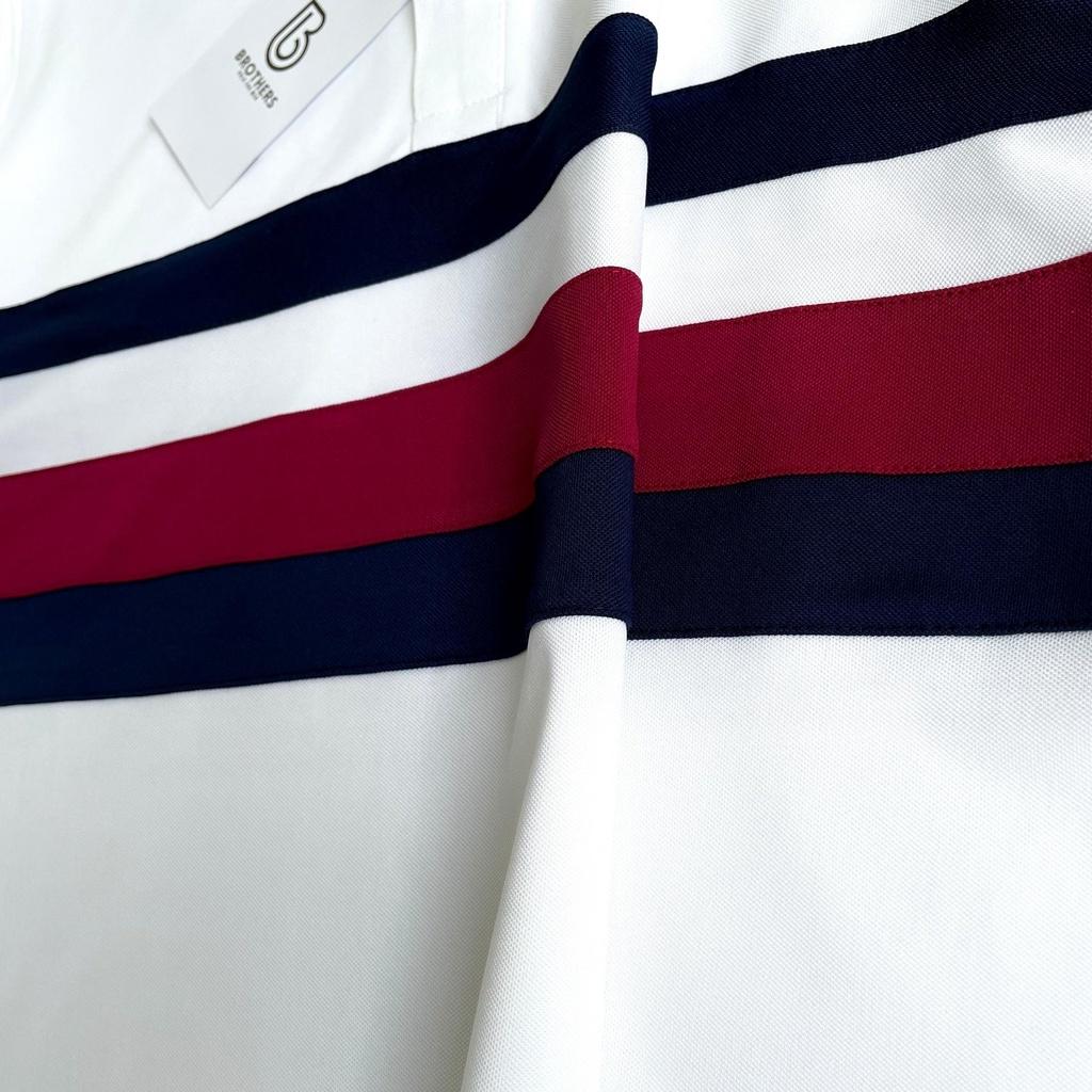 Áo thun POLO nam phối ngang AROSS cổ trụ bẻ, vải cá sấu cotton cao cấp, chuẩn xịn, trẻ trung - BROTHERS