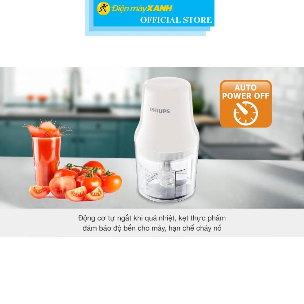 Máy xay thịt mini Philips HR1393 450W 0.5 lít - Hàng Chính Hãng