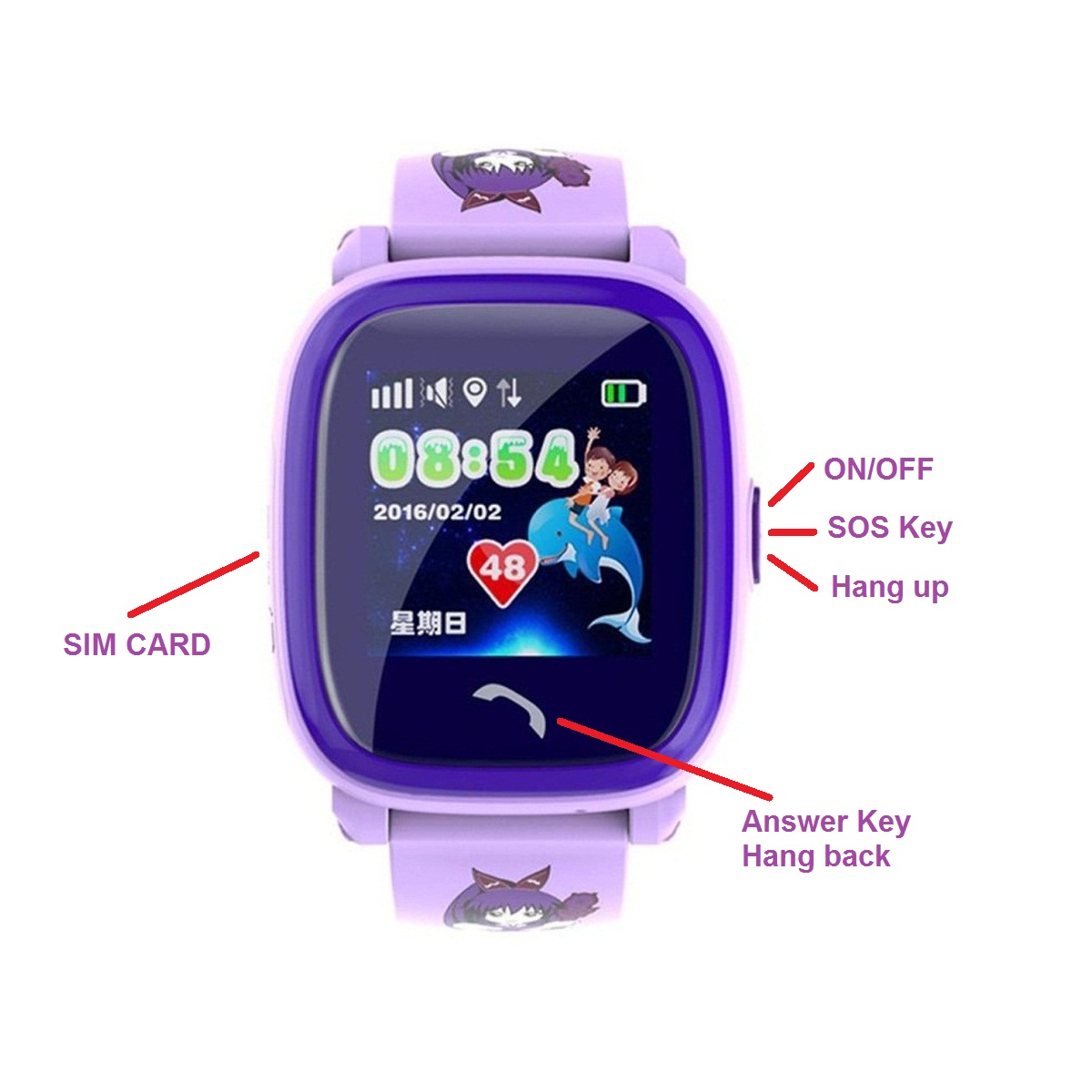Đồng hồ thông minh định vị trẻ em LBS KKTick KDF25L, nghe gọi 2 chiều, màn hình cảm ứng tiếng Việt, kháng nước IP67 - Hàng nhập khẩu