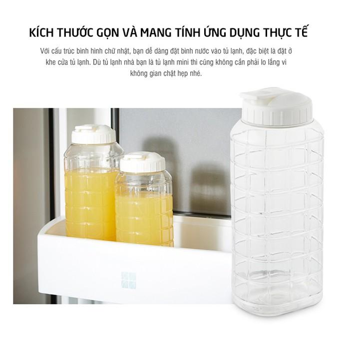 Bình đựng nước nhựa Lock&amp;Lock Chess Water Bottle 1.0L/1.5L Nắp màu trắng