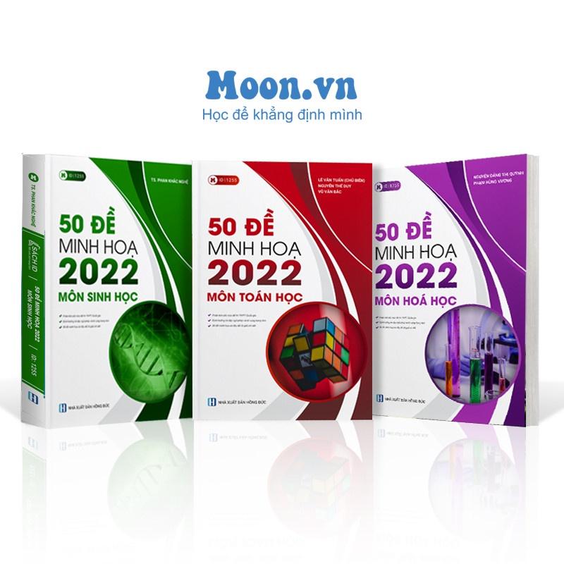 Combo Bộ Đề Ôn Thi Khối B - 50 Đề Minh Họa 2024: Môn Toán Học + Hóa Học + Sinh Học (Bộ 3 Cuốn) (MOON) - Tặng phiếu trắc nghiệm