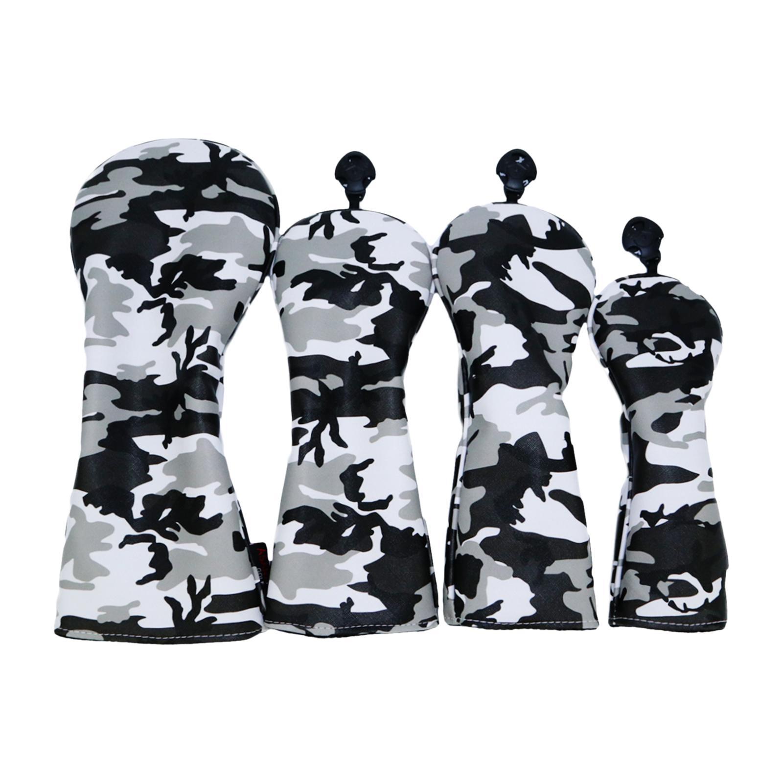 Golf Wood Headcover Set Driver Fairway Club Head Covers 4PCS 3 5 UT