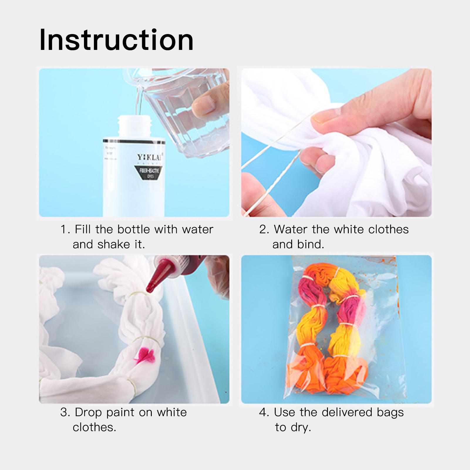 Bộ thuốc nhuộm vải Sơn 120ml / chai với Bộ thuốc nhuộm vải Sơn 120ml / chai với 5 màu DIY