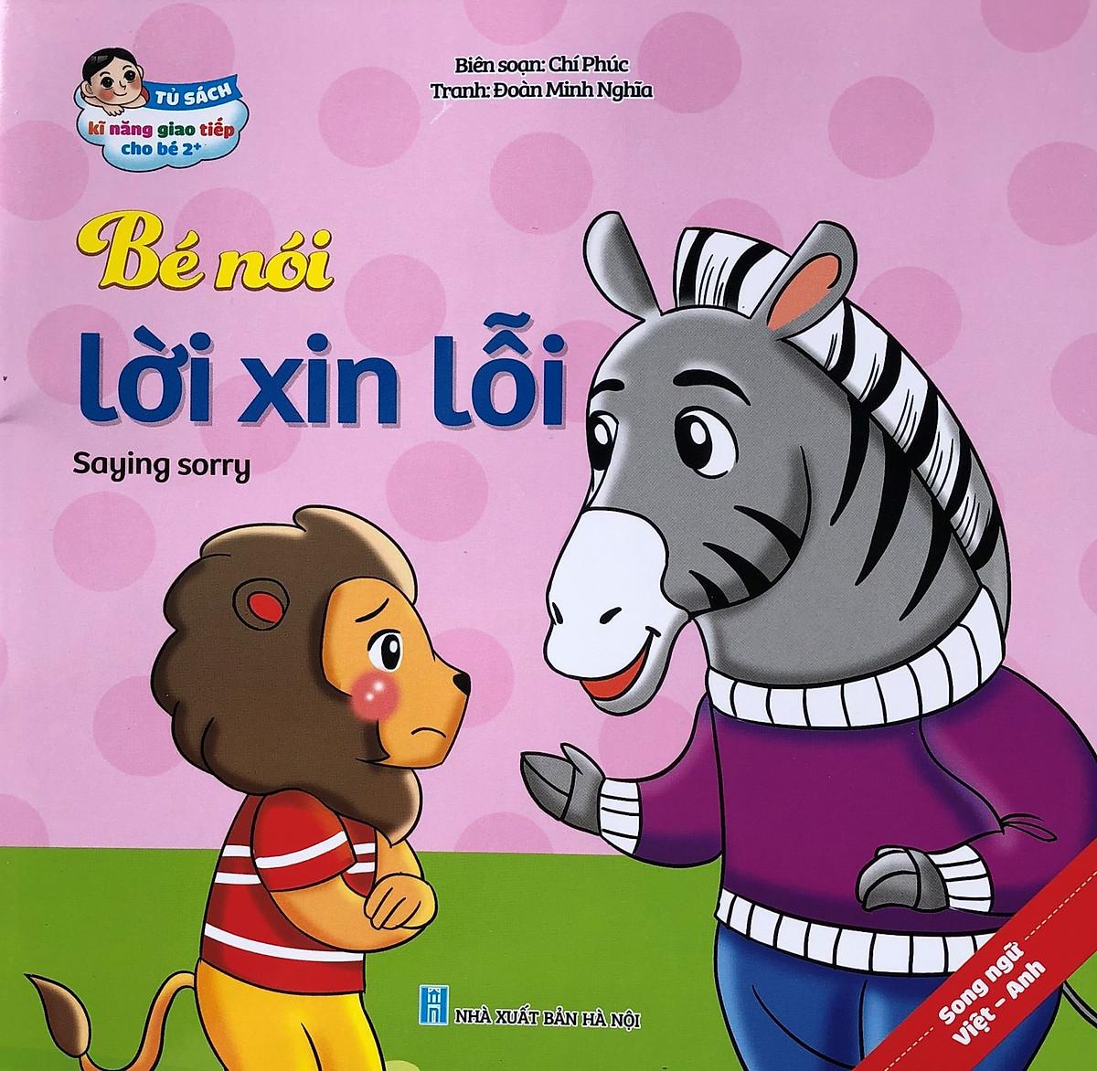 Bộ 10 Cuốn Truyện Tranh Kỹ Năng Giao Tiếp Cho Bé Song Ngữ Việt Anh