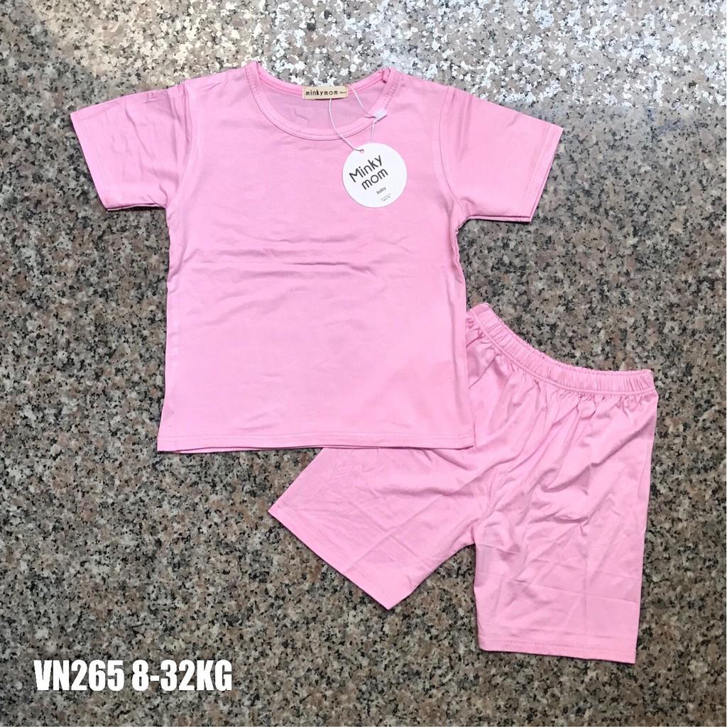 Bộ Minky Mom Cộc Tay, Ngắn Tay. Bộ Mimky Mom siêu mềm mịn mát cho bé trai bé gái, Size Từ 80-150(8-32KG)