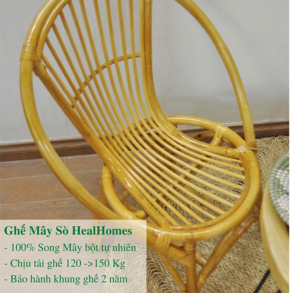 Ghế lười thư giãn cao cấp mây con sò, decor homestay ban công, trang trí phòng khách sân vườn quán cafe Vip / HealHomes