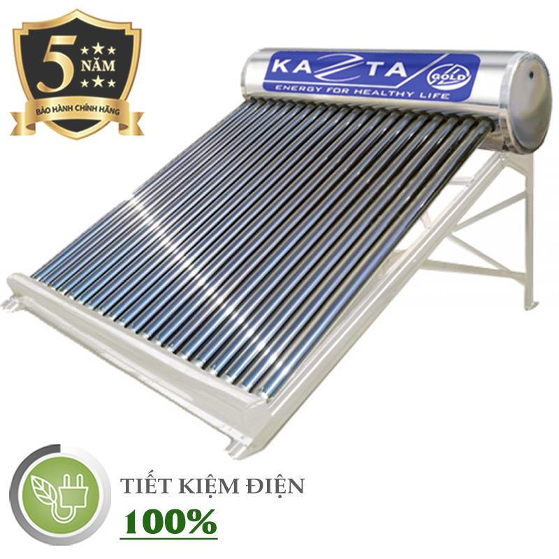 Máy Nước Nóng Năng Lượng Mặt Trời KAZTA Gold Inox SUS304 - Dung tích đa dạng từ 120L-300L