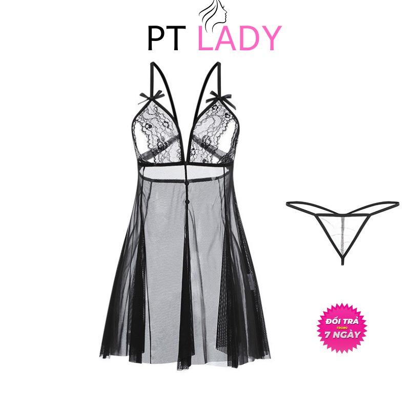 Váy ngủ ren trong suốt kèm chip cao cấp PT Lady VAY02