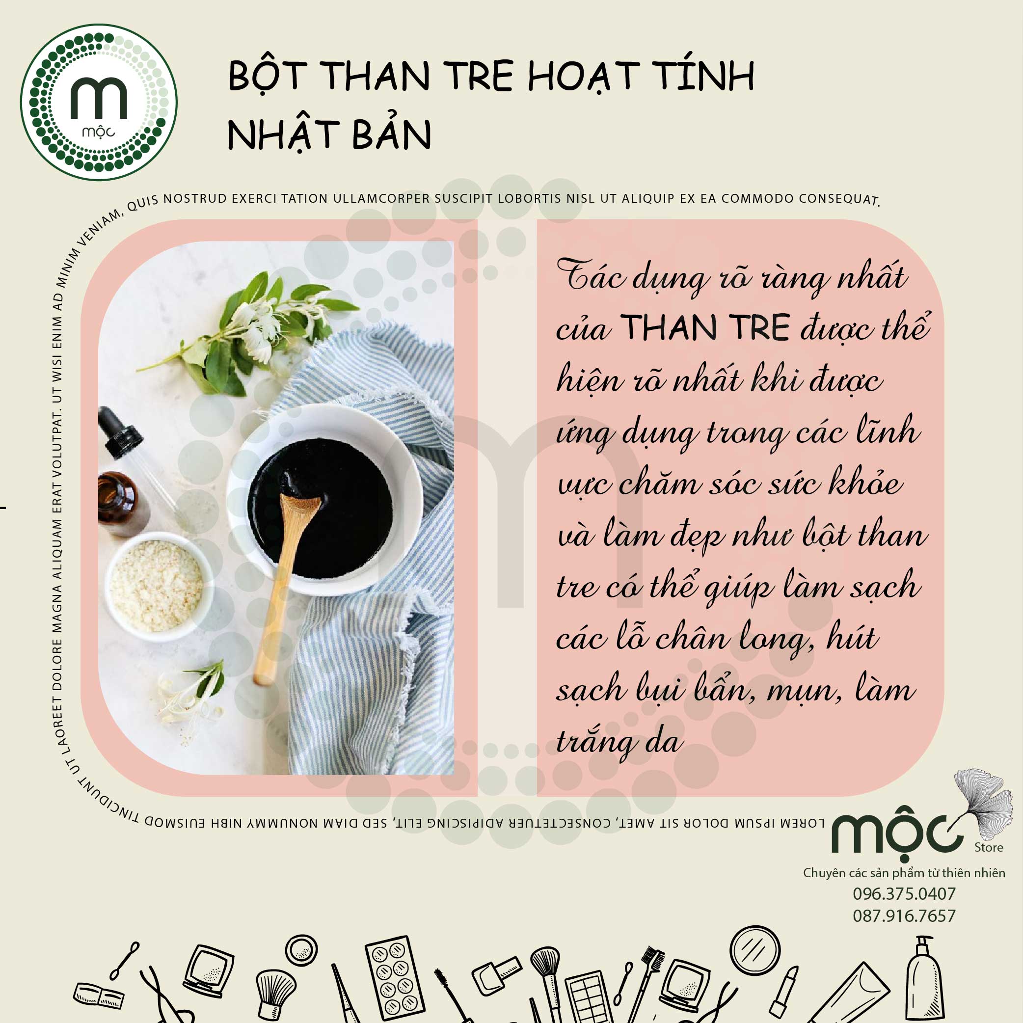 Bột Than Tre Hoạt Tính đắp mặt nguyên chất từ thiên nhiên 100ml handmade