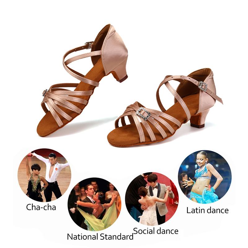 SWDZM Trẻ em Giày khiêu vũ Giày Ballroom Giày Latin Latin Ladies hiện đại Color: White 4cm Shoe Size: 25