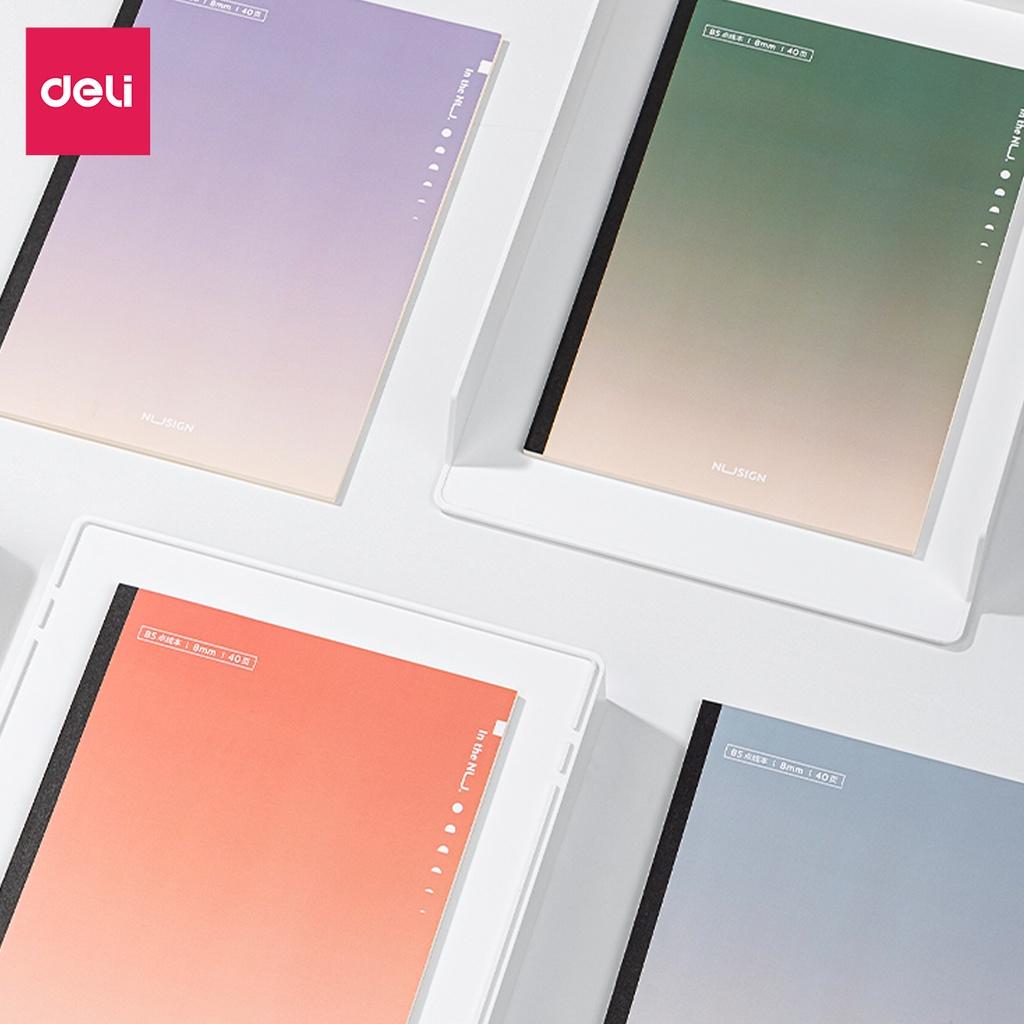 Sổ Tay Ghi Chép Dán Gáy Kẻ Ngang 80 Trang Khổ A5 B5 Vintage Cao Cấp Nusign Deli - Màu Pastel Làm Sổ Planner Sổ Kế Hoạch Phù Hợp Học Sinh Văn Phòng - NS284 NS285