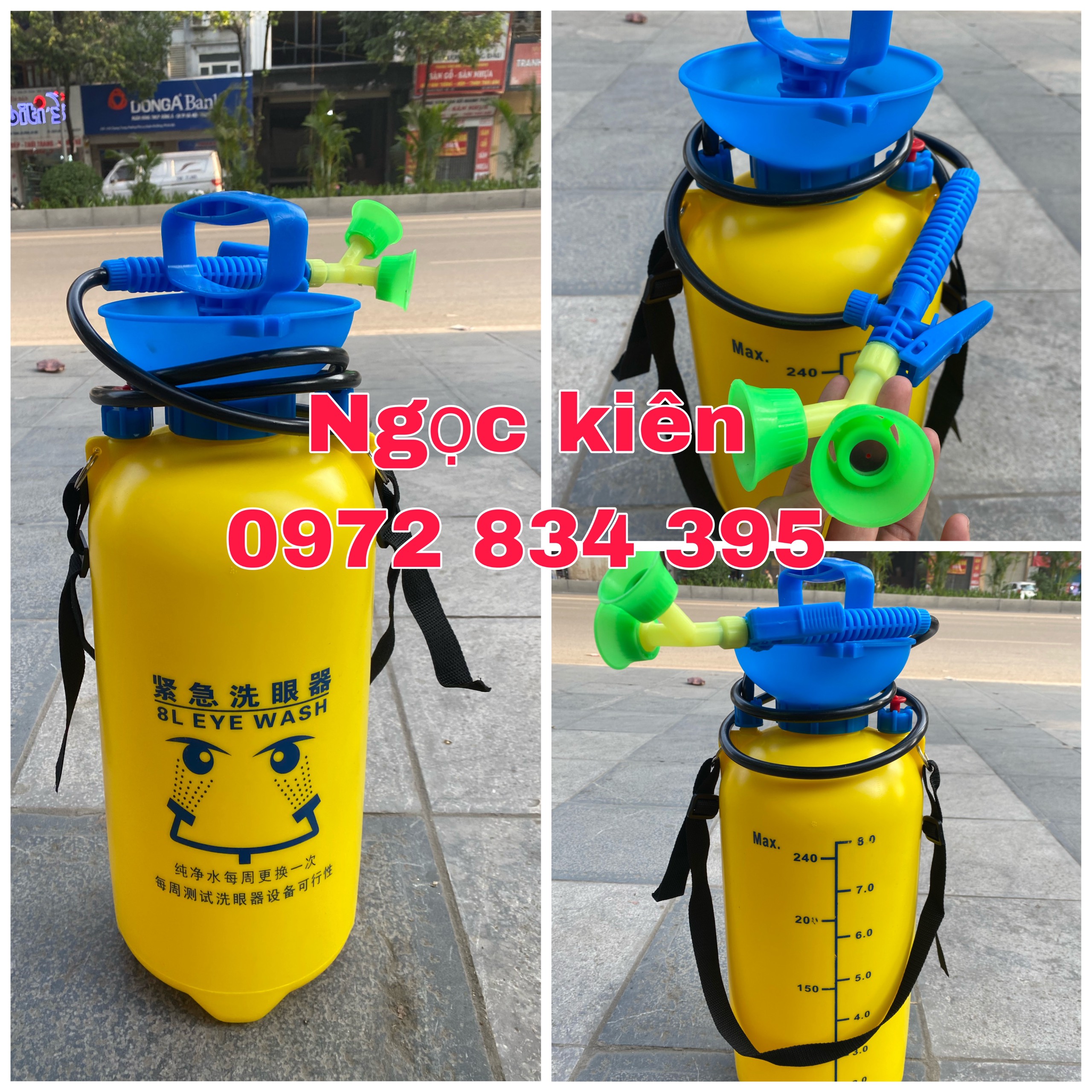 Máy rửa mắt di động sách tay 8 lít