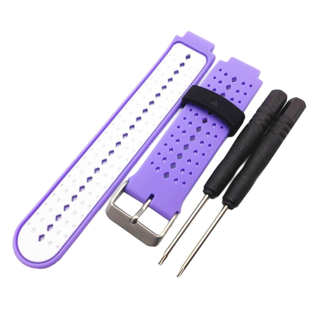 Replacement Silicone Bands With 2PCS Pin Removal Tools For Garmin Forerunner 220/230/235/620/630