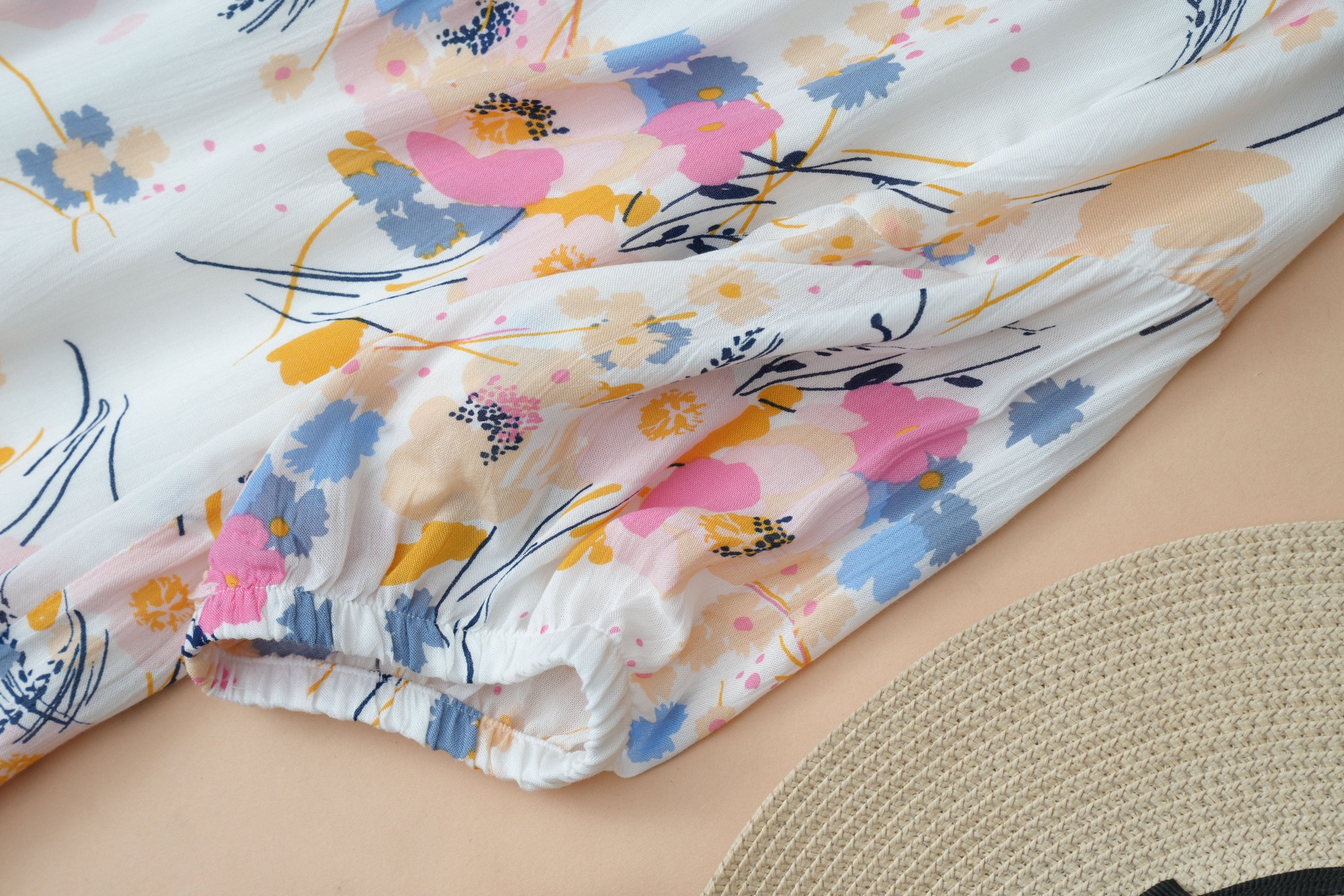 Áo tơ cotton KACHISA họa tiết hoa mùa hè