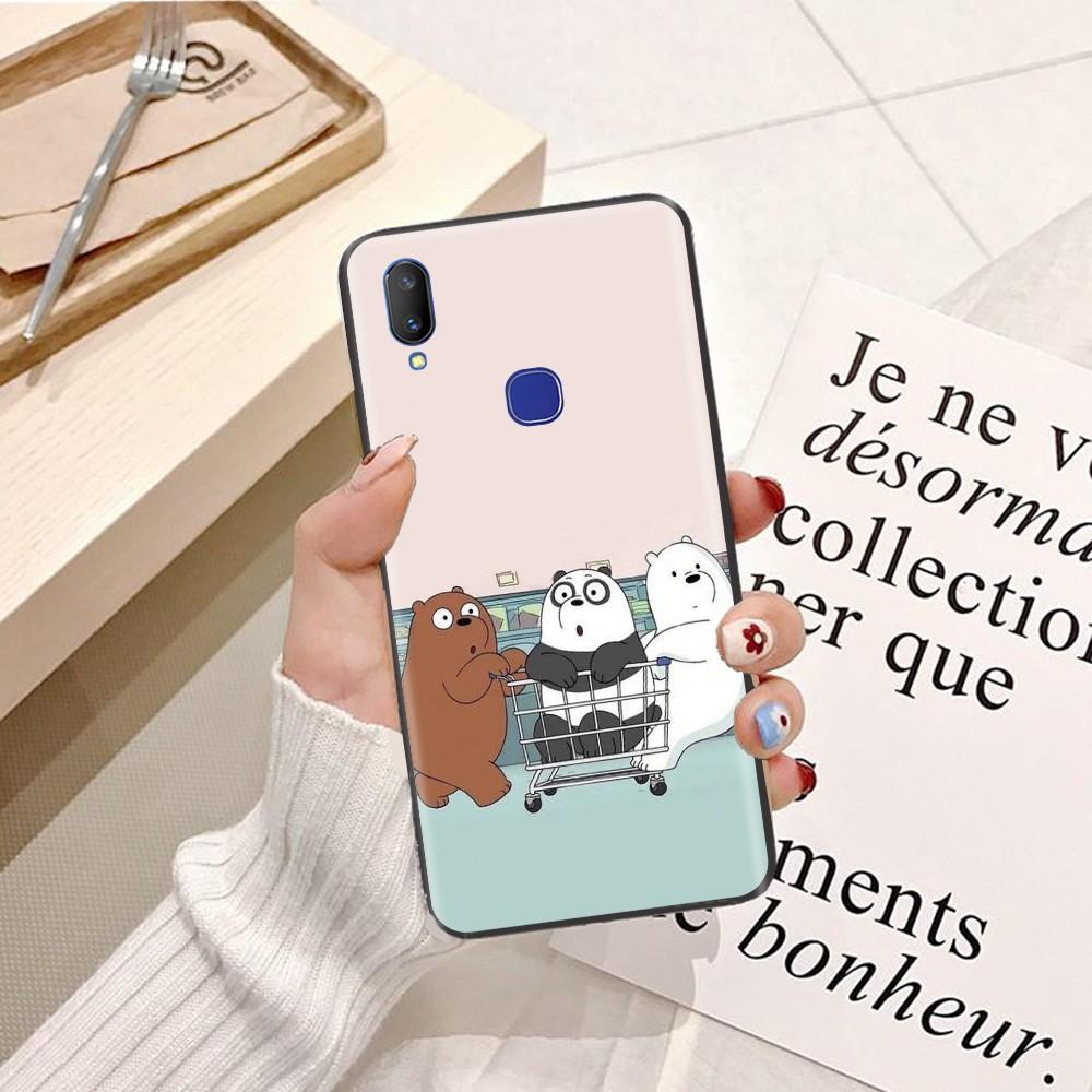 Ốp lưng dành cho điện thoại ViVo Y11 Viền dẻo TPU hình Gấu Trắng Vui Vẻ