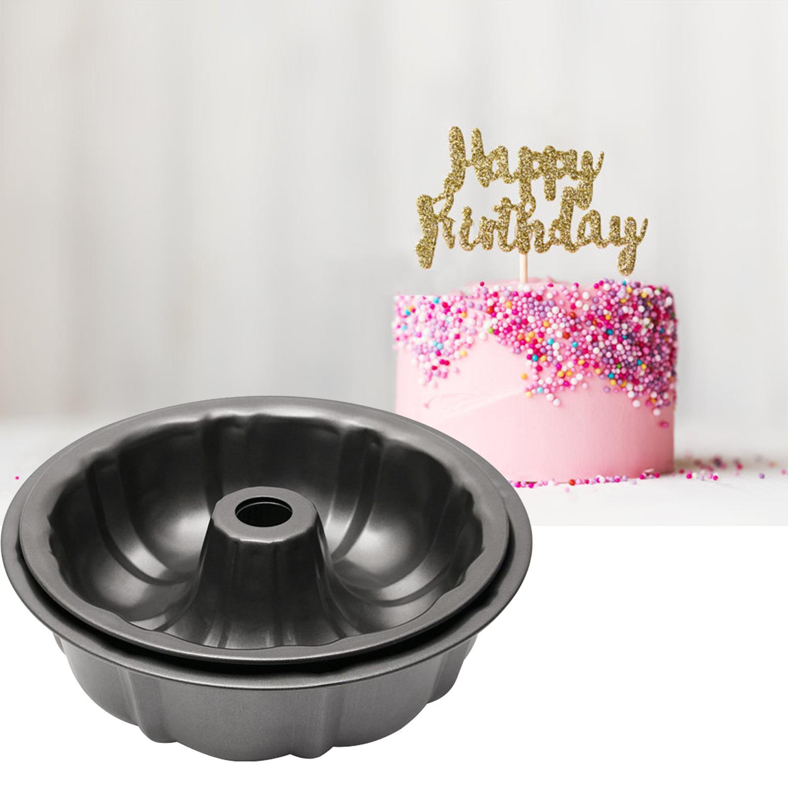 Fluted Cake Pan 9-Inch  & Versatile Round Bakeware Pan Safe Oven