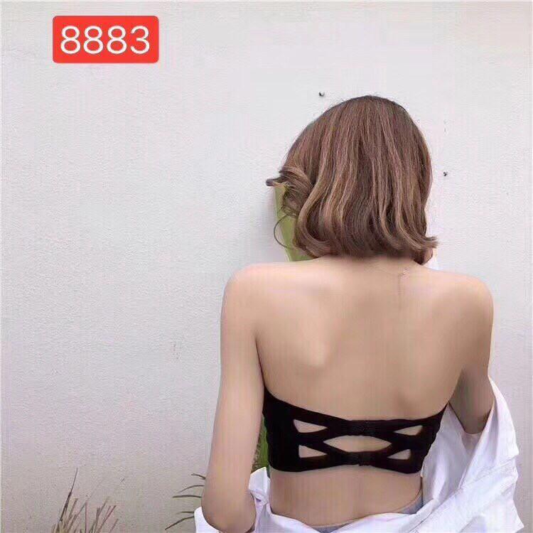 Áo bra không dây quây su trơn MS 8883 mẫu mới cực chất