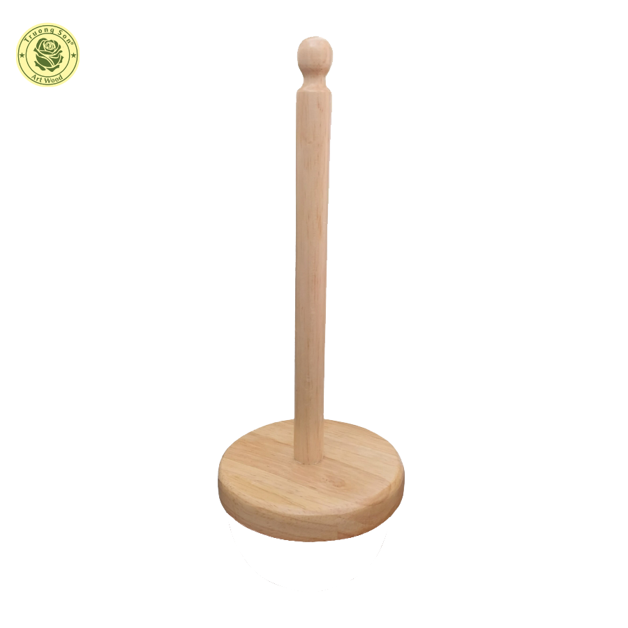 Trụ Khăn Giấy Gỗ Cao Su - Đồ Gỗ Nhà Bếp Thương Hiệu Trường Sơn - Giấy 1 Trụ