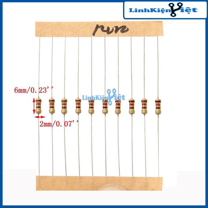 Trở Cắm 1/4W 50 Con/Túi Giá Trị Trong Khoảng 620 - 10k Ohm