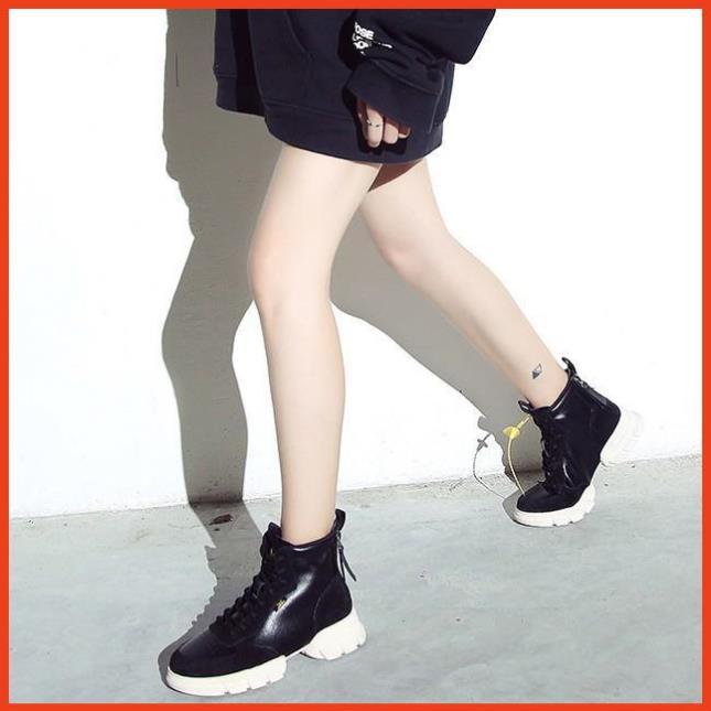 TLG Giầy da thật nữ cao cổ Martin 20410