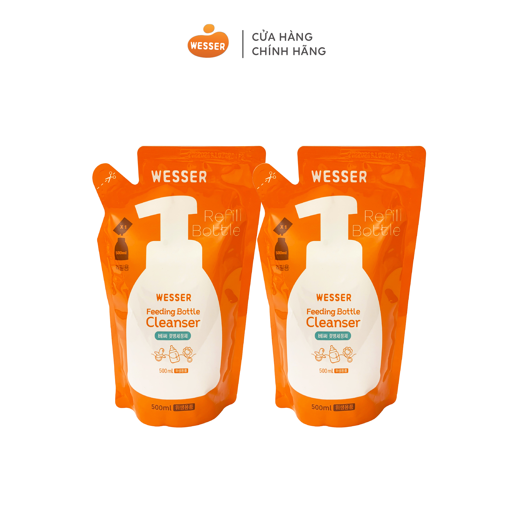 Combo 2 nước rửa bình sữa  (Gói)