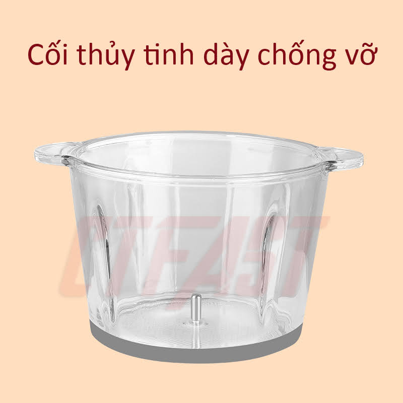 Máy xay thịt 2 lưỡi kép cối thủy tinh CTFAST ( 300W ) : Máy xay đa năng an toàn, dung tích tùy chọn ( 1.5L, 2L, 3L ) - Hàng chính hãng