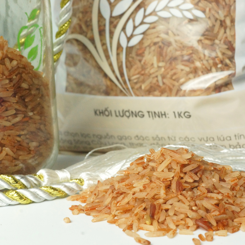 Gạo lứt GUfoods (đỏ / đen tím than) (túi 1kg) - Healthy, Thực dưỡng, Eat clean