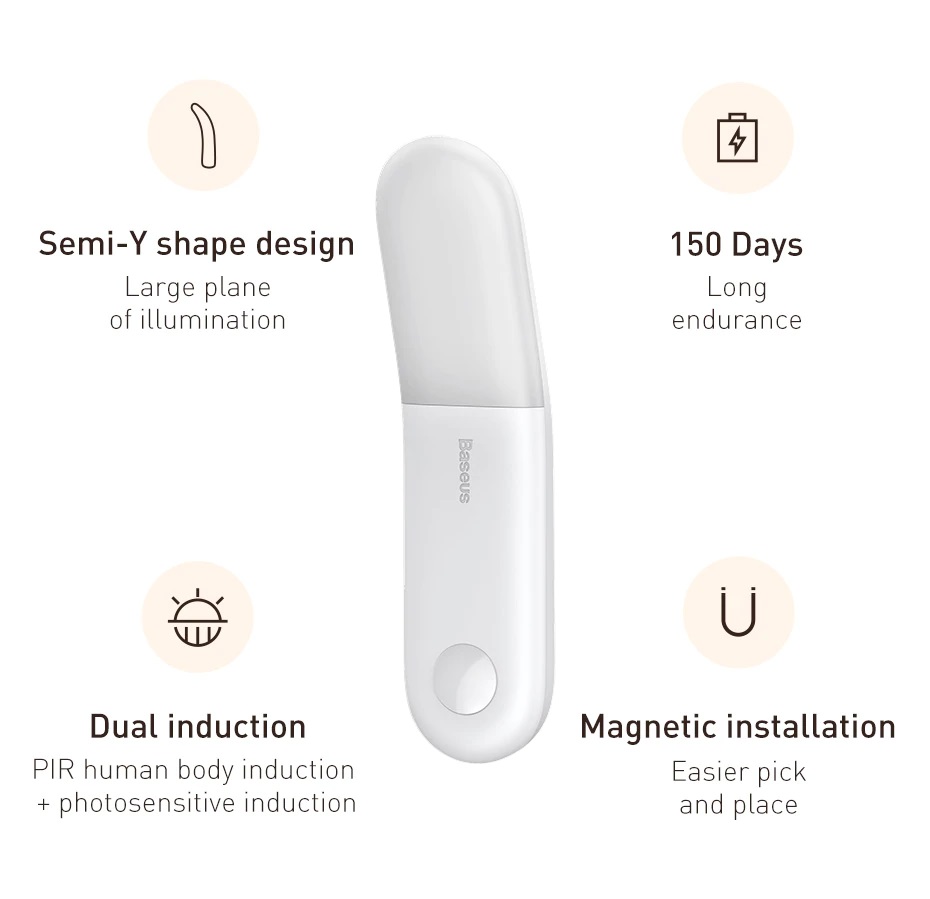 Đèn cảm ứng Baseus DGSUN-GA02 / DGSUN-GB02 - Hàng chính hãng