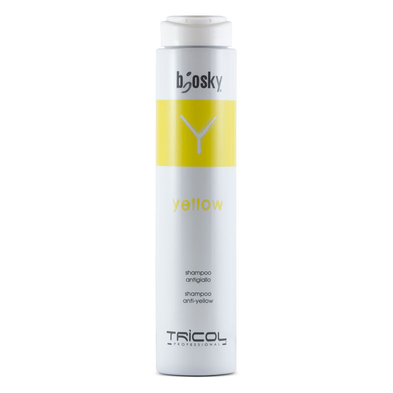 Dầu gội tím khử vàng và giữ màu cho tóc tẩy nhuộm Italia Tricol Biosky Yellow Shampoo