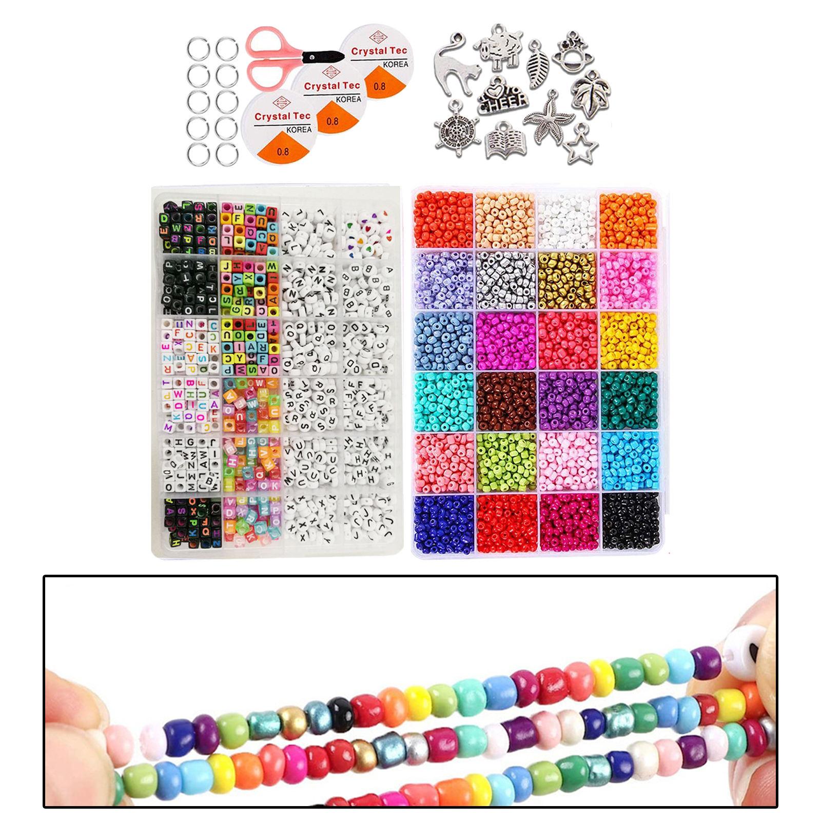 Glass Seed Beads Loose Scissor DIY Bracelets Jewelry Making Finding Supplies
