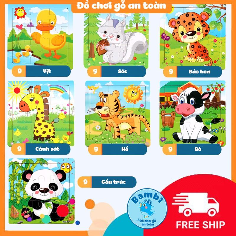 Đồ chơi tranh ghép hình gỗ puzzle - Bộ ghép hình - Tranh xếp hình