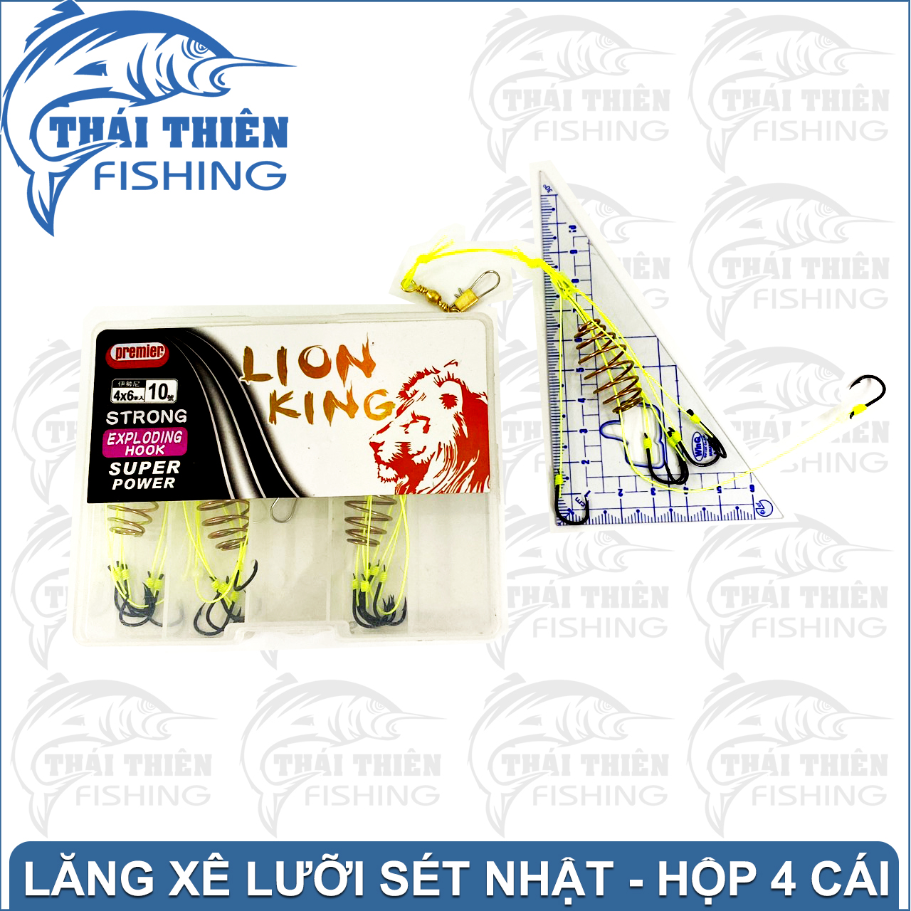 Combo 4 Chùm Lăng Xê Lion, Leopard King 1 Chùm 6 Lưỡi Sét Nhật Siêu Bén Dùng Câu Cá Chép, Mè, Rô Phi