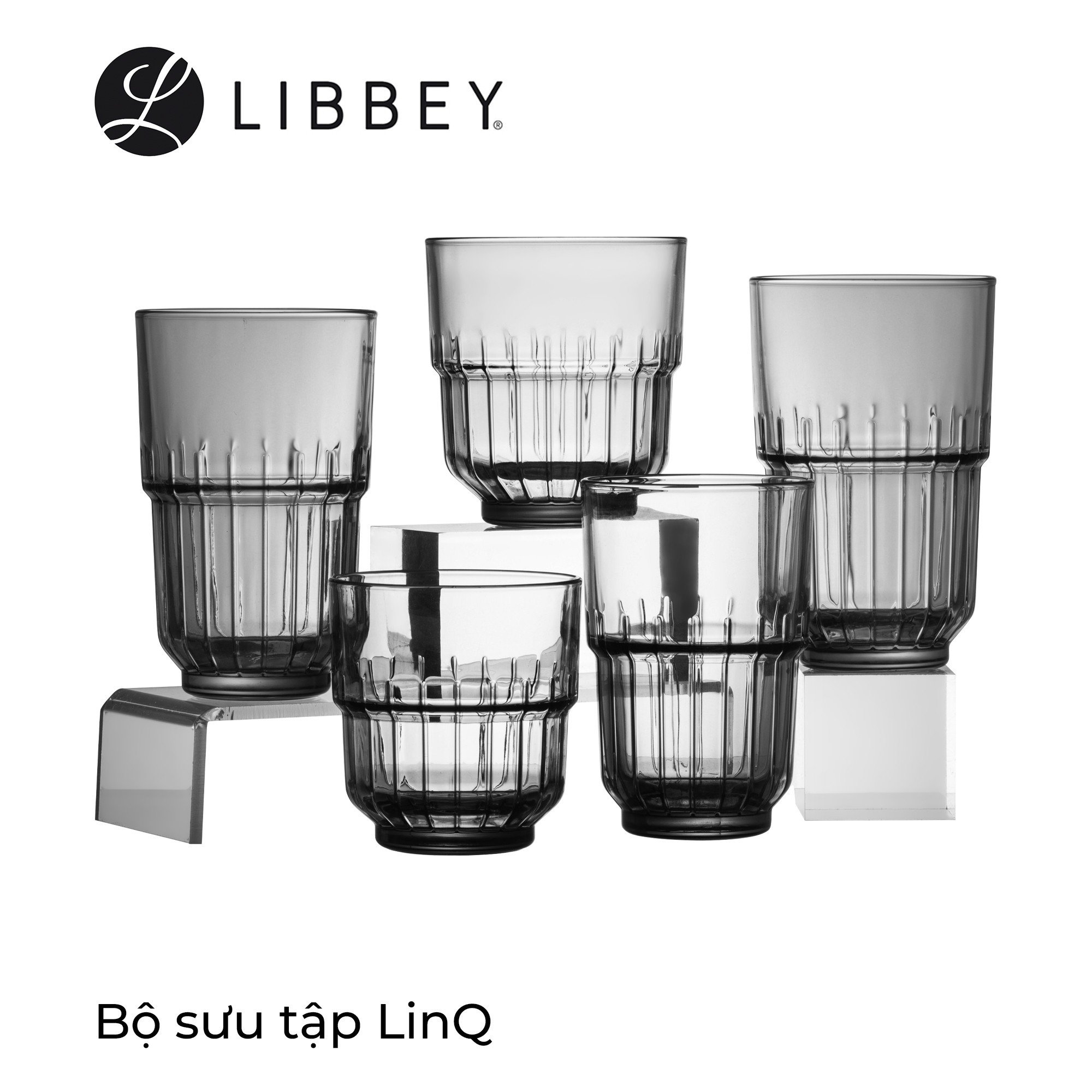 Ly cà phê thủy tinh cường lực Libbey LinQ