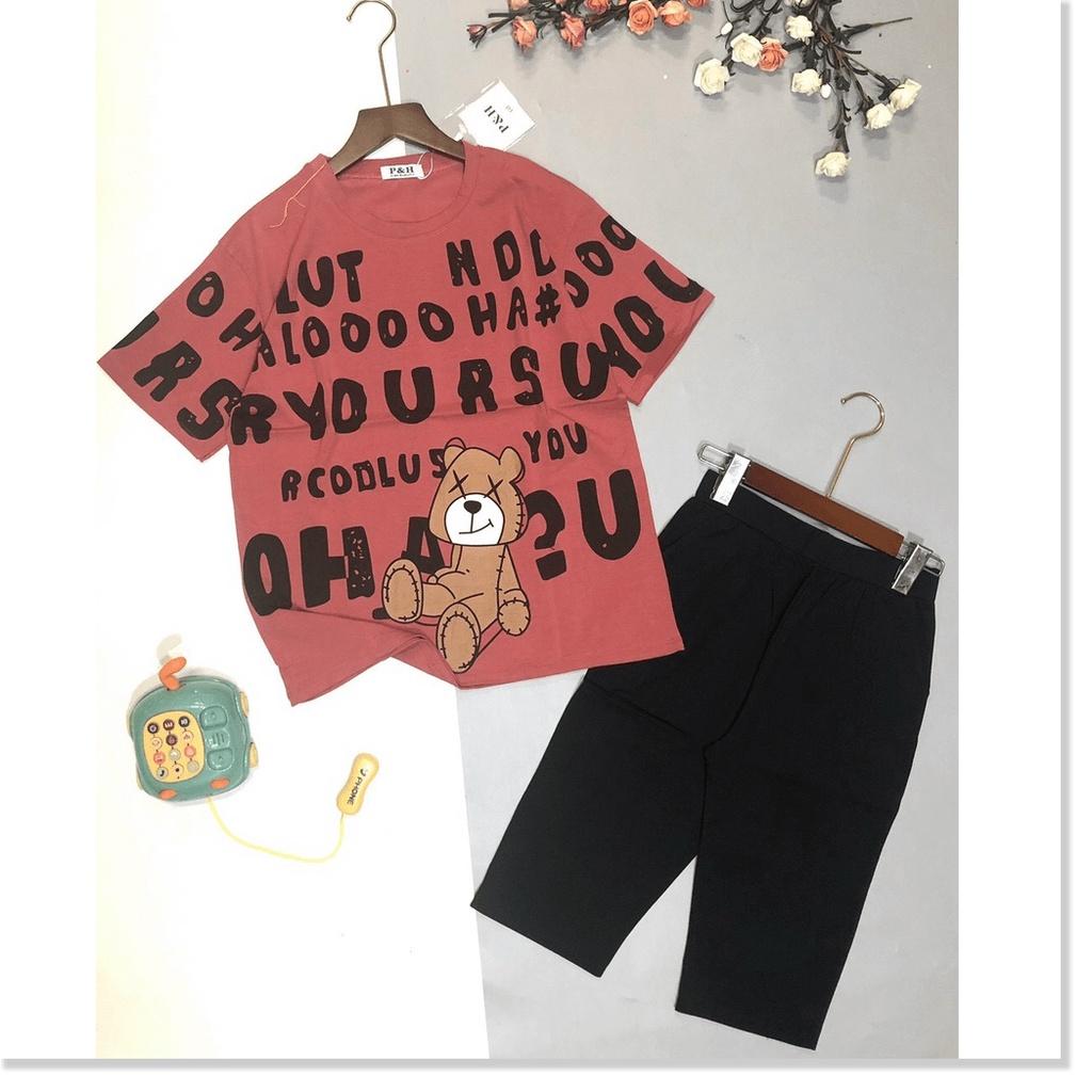 Set bộ đồ mặc nhà nữ quần lửng áo thun phong cách cho chị em THỜI TRANG KME FASHION