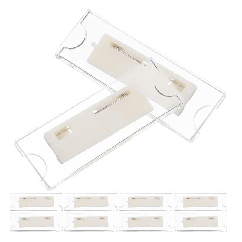 Acrylic, Bảng tên nhân viên, thẻ tên kim cài áo mica trong suốt, 70x25mm