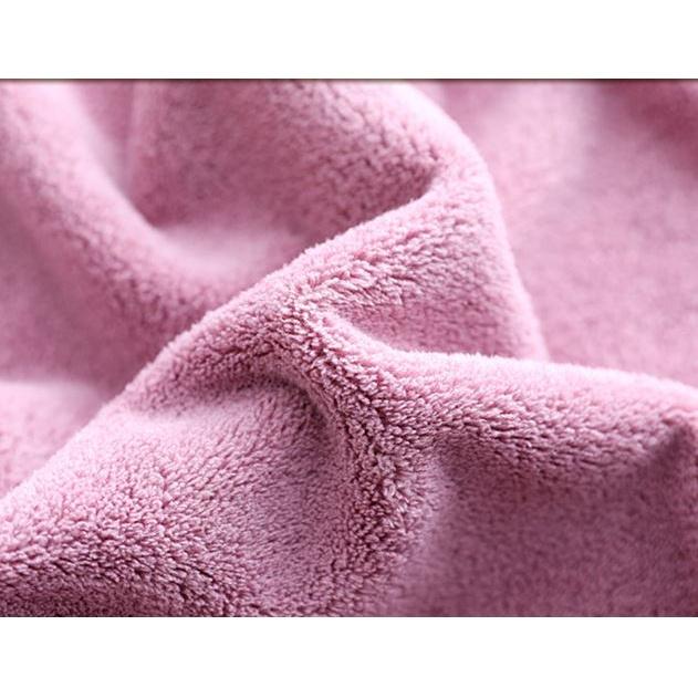 Bộ 2 khăn tắm lớn cao cấp, khăn tắm lông cừu 70x140 và 35x75 lông mềm thấm hút tốt không rụng lông