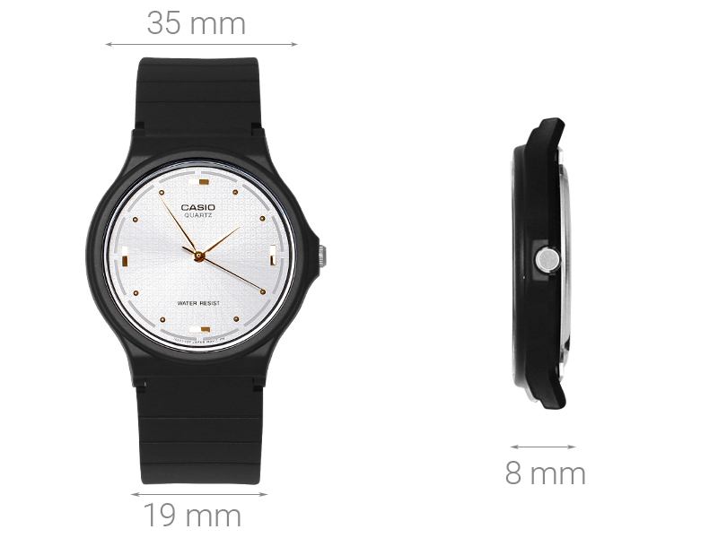 Đồng hồ unisex dây nhựa Casio MQ-76-7A1LDF