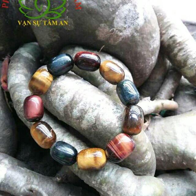 Vòng tay đá Hổ phách ống trúc