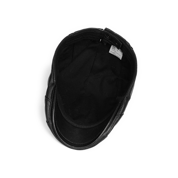 Mũ beret nam da cừu cao cấp BHY1911 Nón bê rê da thật, có size cho vòng đầu 55-60cm