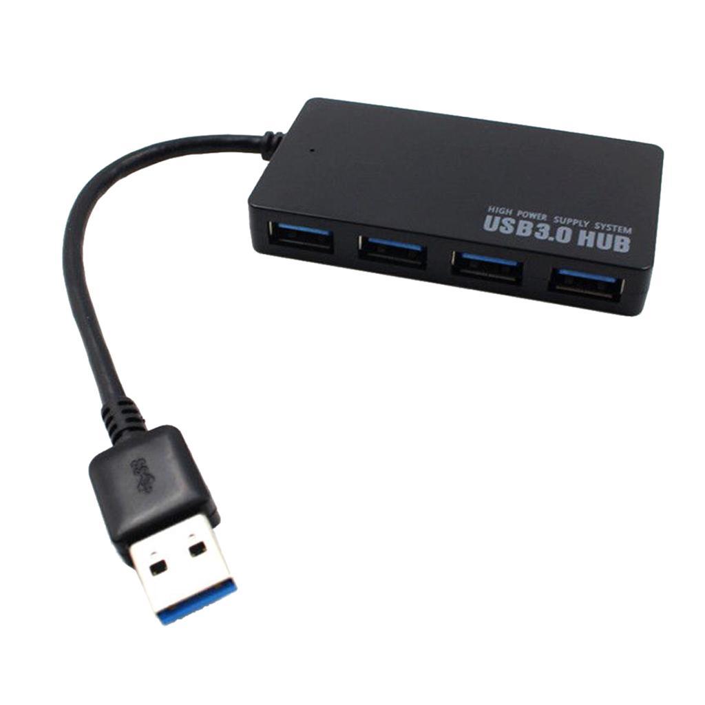 Universal 4 Ports USB 3.0 Hub Adapters Adaptors Fast Speed For PC Mac Laptop