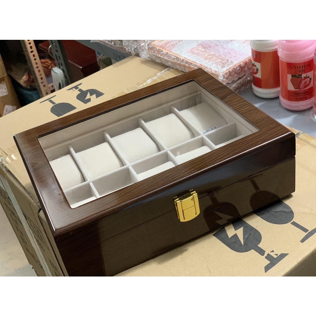 Hộp đựng đồng hồ 10 ngăn gỗ cao cấp 0187