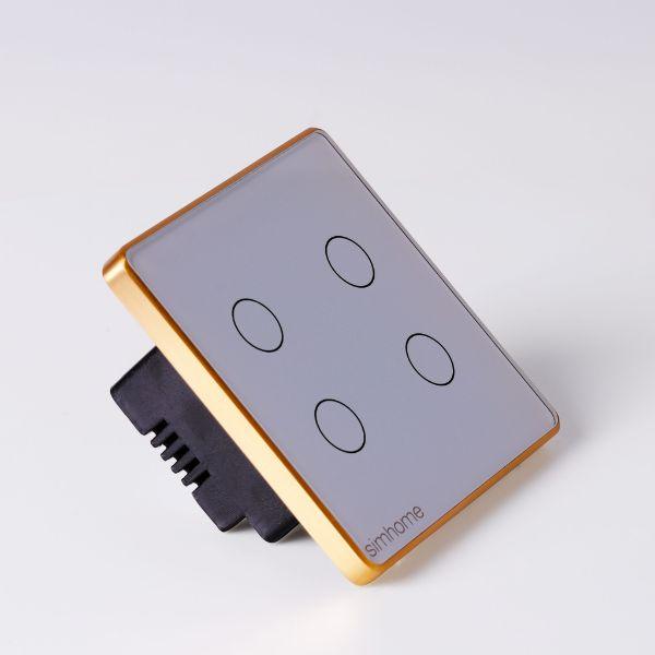 Công tắc cảm ứng WIFI SimHome S2 – Tiêu chuẩn – 4 nút