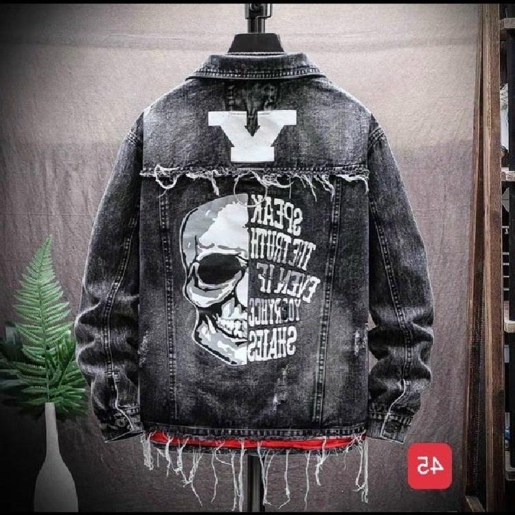 Áo khoác jean nam hoạ tiết cao cấp, chất liệu denim thoáng mát, hàng chuẩn shop BEN Shop0807 v18