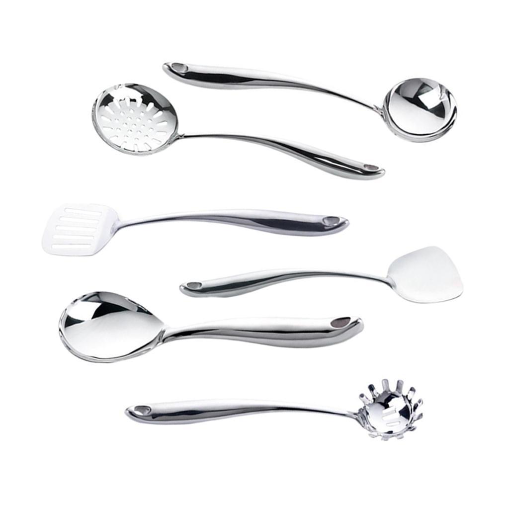Stainless Steel Kitchen Cooking Utensils Spoons Ladle Skimme Colander