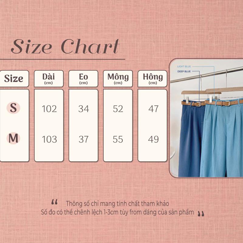 Quần suông vải nữ q238804 culottes ống rộng chiết ly germe